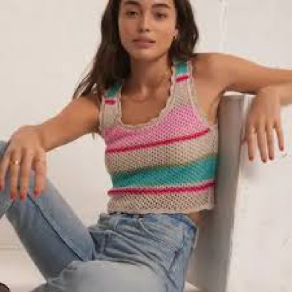 Z Supply Sol Stripe Sweater Tank Top.  NWT M. - Picture 6 of 7